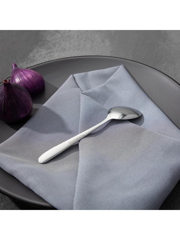 Набор ложек чайных Доляна «Соты», h=15 см, 6 шт, цвет серебряный