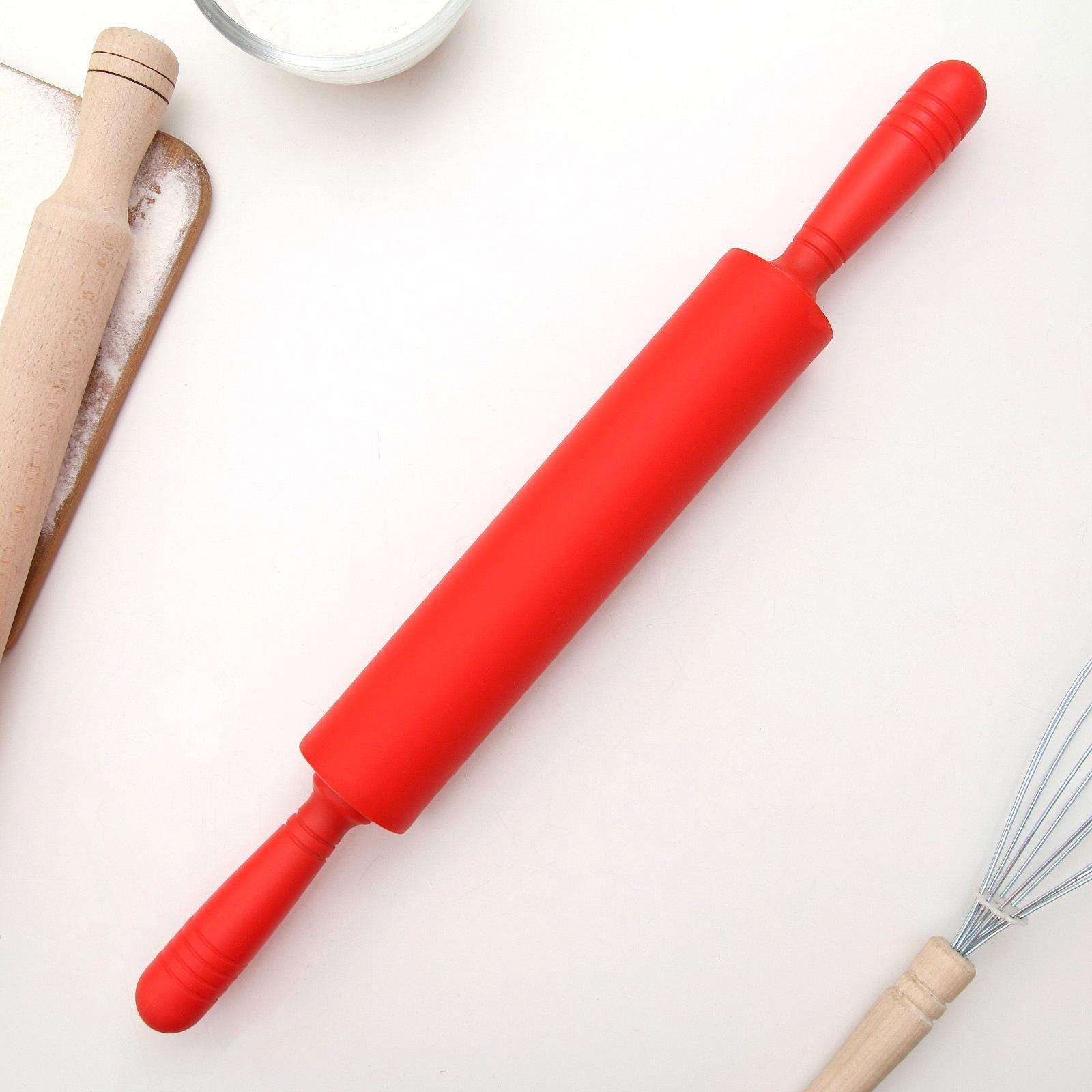 Скалка Доляна «Севилья», 49×5,5 см, цвет МИКС