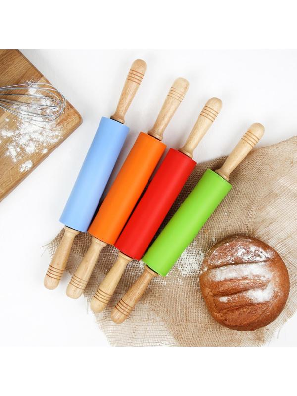 Скалка Доляна «Валенсия», 43×5,5 см, цвет МИКС