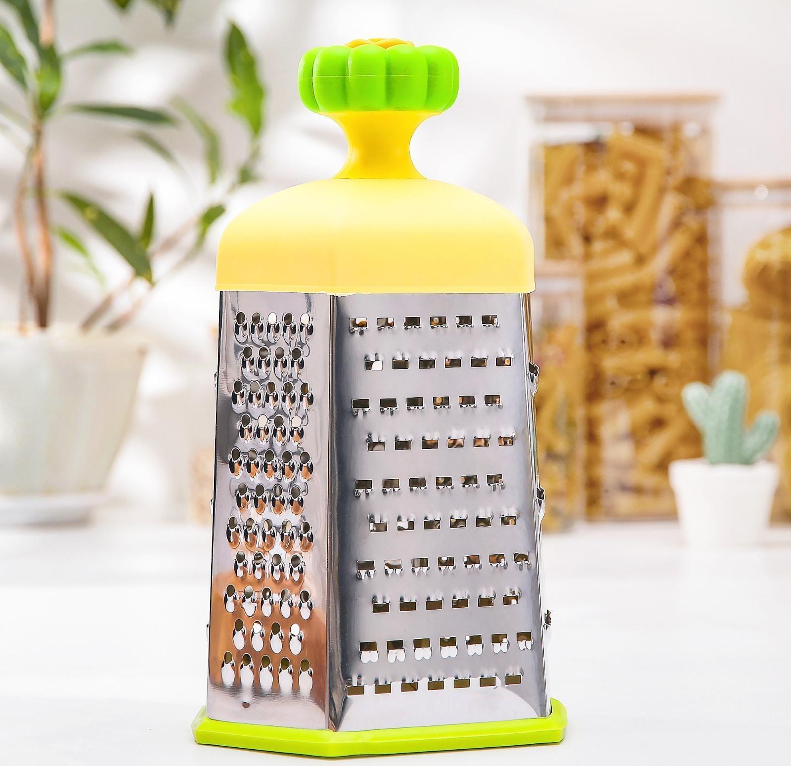 Тёрка шестигранная Доляна, 25×14,5×11 см, цвет МИКС