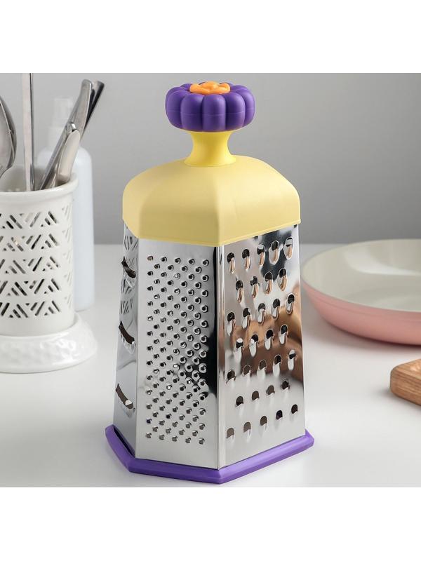 Тёрка шестигранная Доляна, 25×14,5×11 см, цвет МИКС