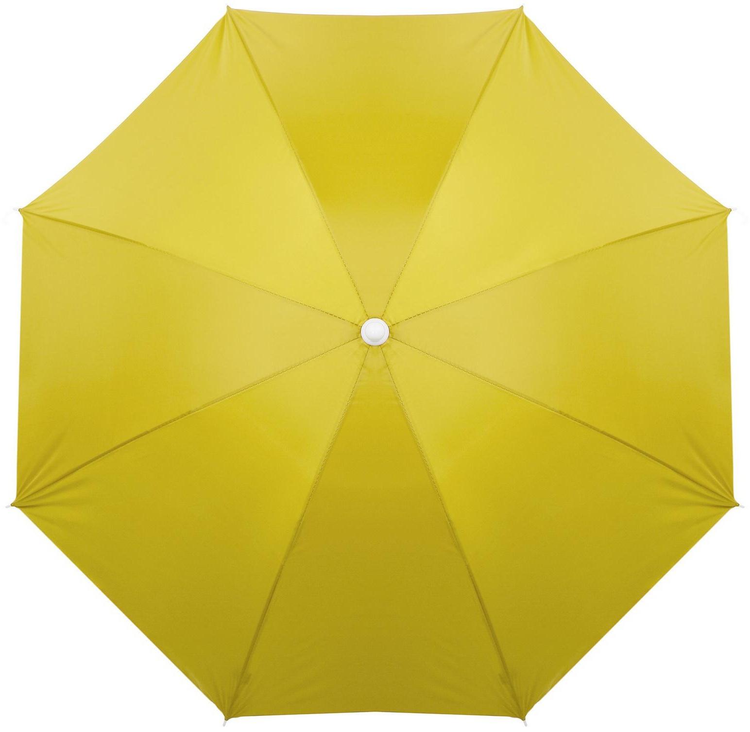 Зонт пляжный «Классика» с механизмом наклона, d=210 cм, h=200 см, МИКС