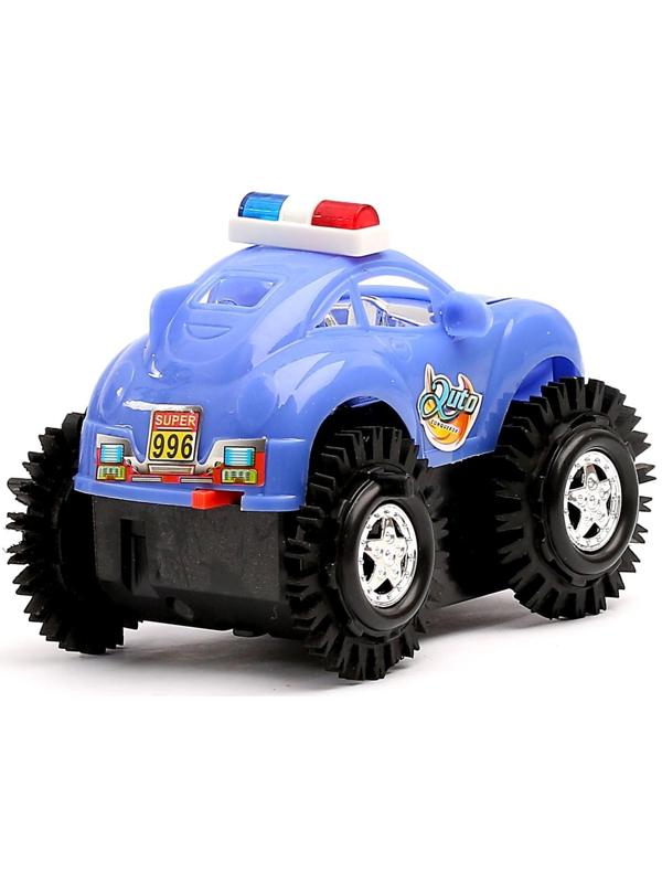 Машина-перевертыш «Полиция», работает от батареек, световые эффекты, цвета МИКС