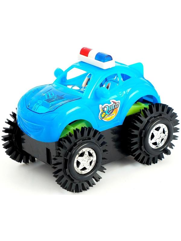 Машина-перевертыш «Полиция», работает от батареек, световые эффекты, цвета МИКС