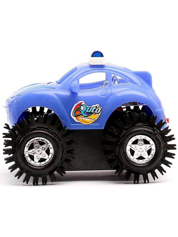 Машина-перевертыш «Полиция», работает от батареек, световые эффекты, цвета МИКС