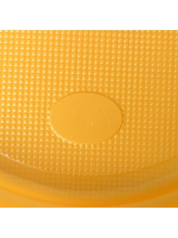 Тарелки одноразовые, d= 21 см, цвет жёлтый, 12 шт/уп