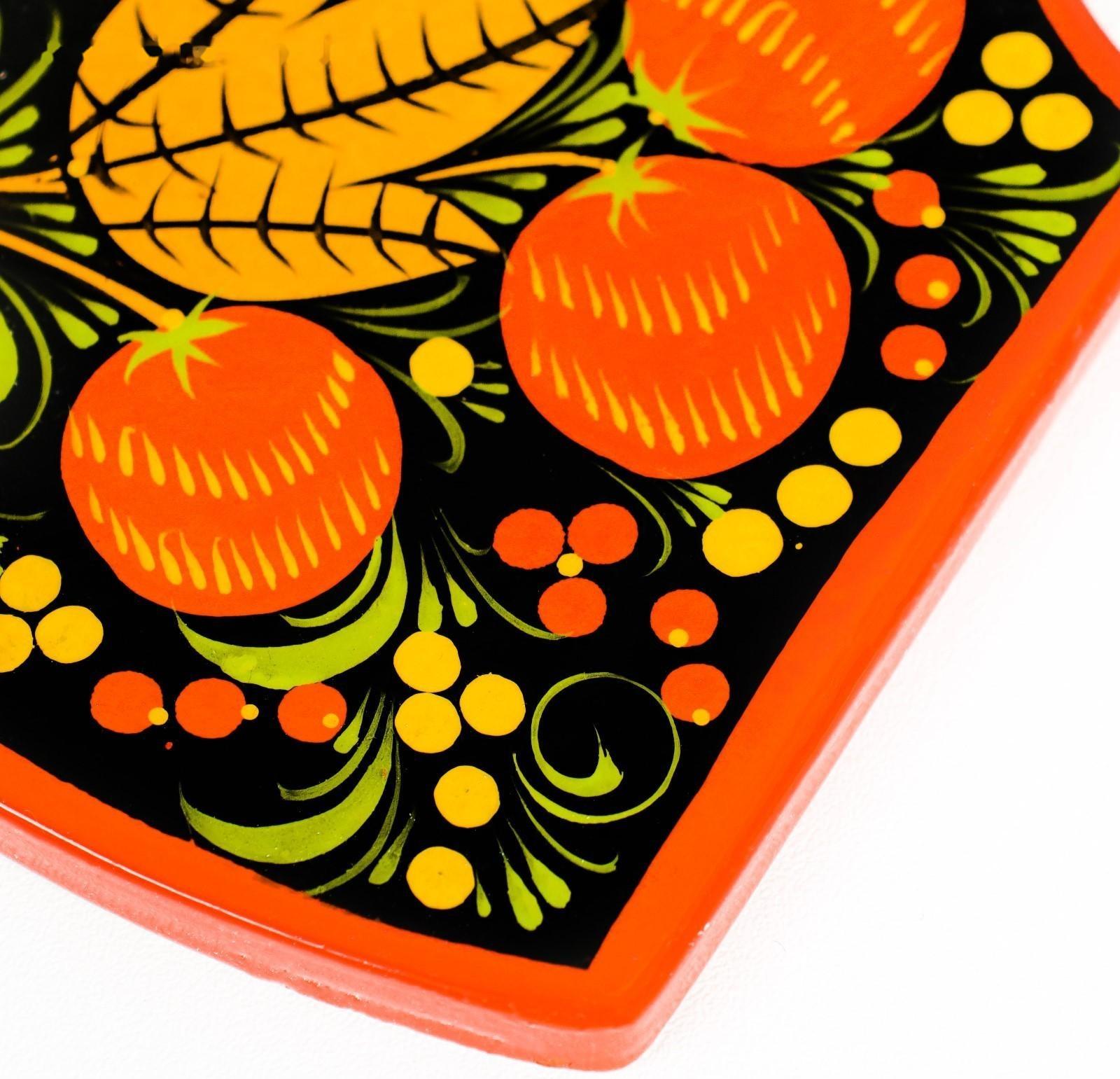 Доска разделочная «Лимонница», хохлома