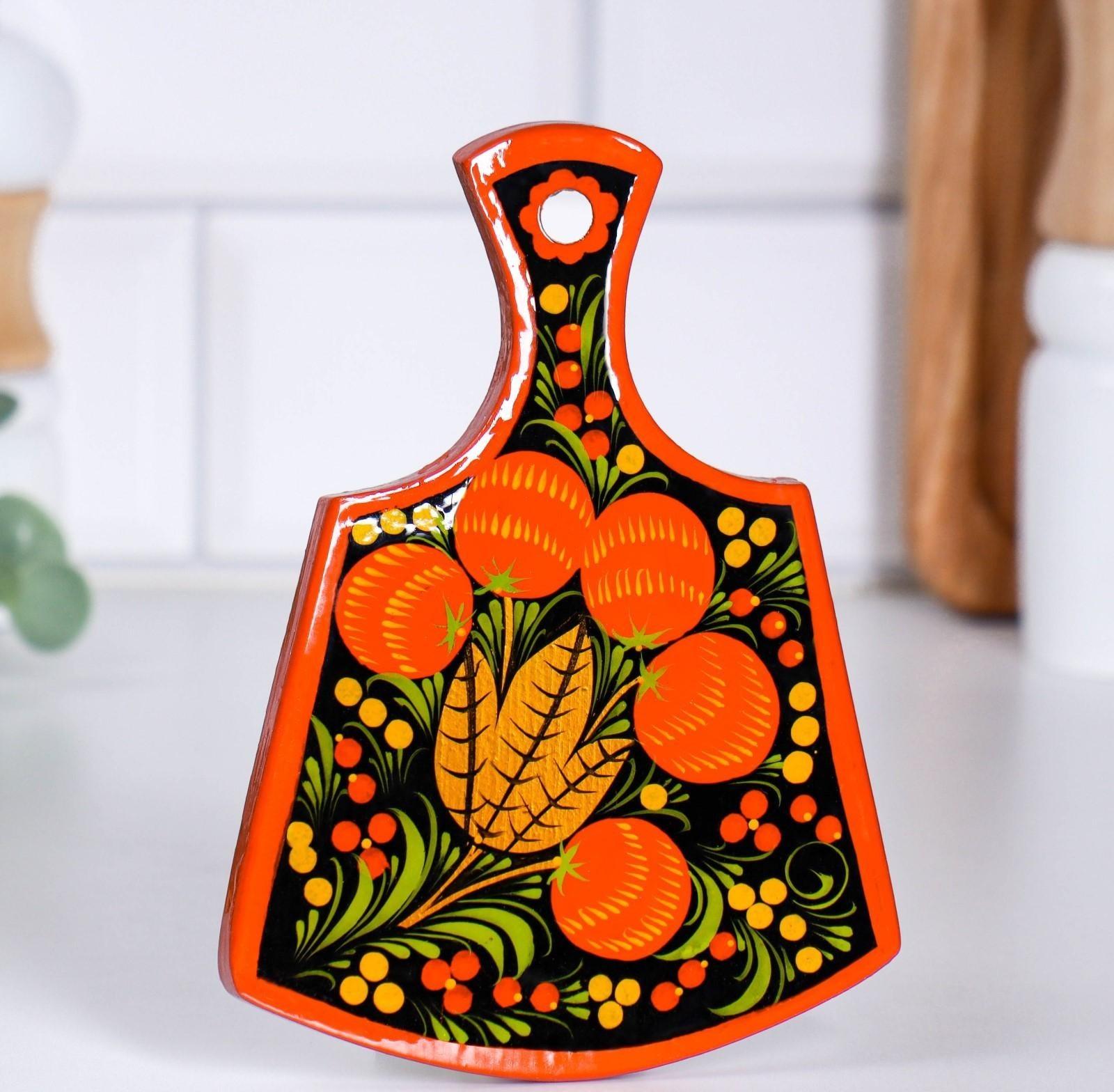 Доска разделочная «Лимонница», хохлома