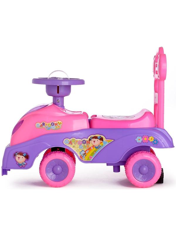 Толокар «Машинка для девочки», с музыкой, цвет розовый