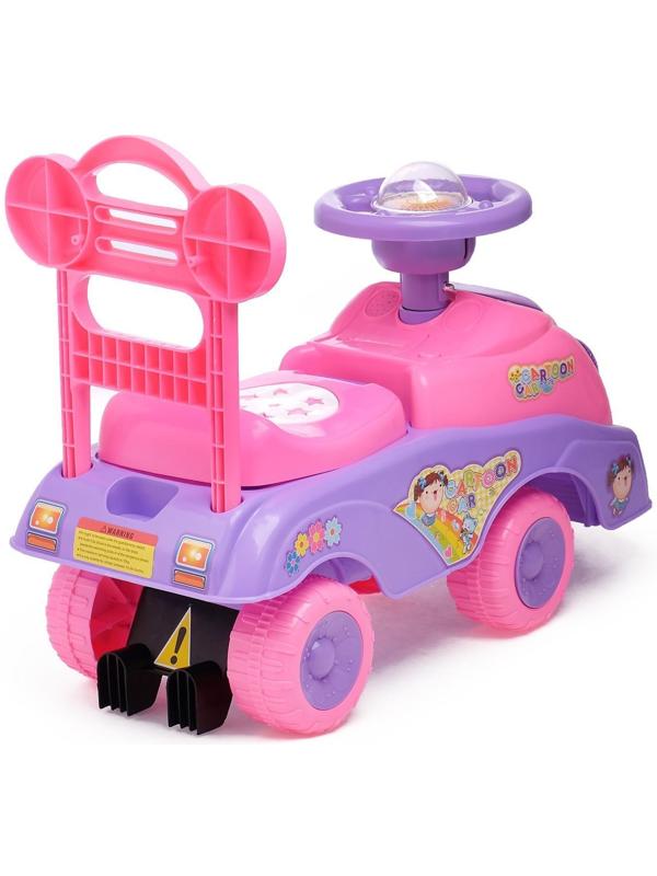 Толокар «Машинка для девочки», с музыкой, цвет розовый