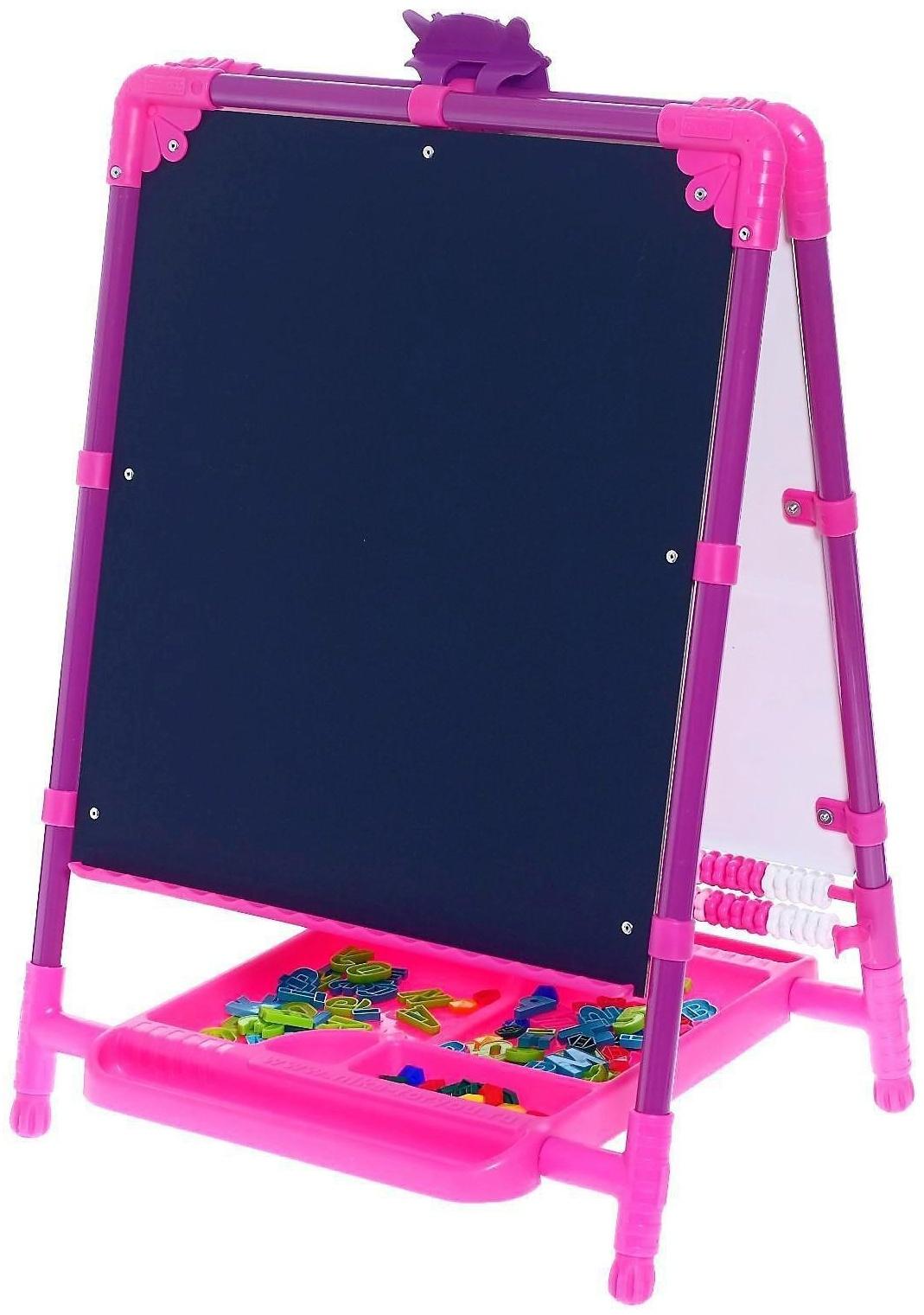 Мольберт детский, двусторонний «Растущий», регулируется по высоте, размер 755 × 516 × 70 мм, МИКС