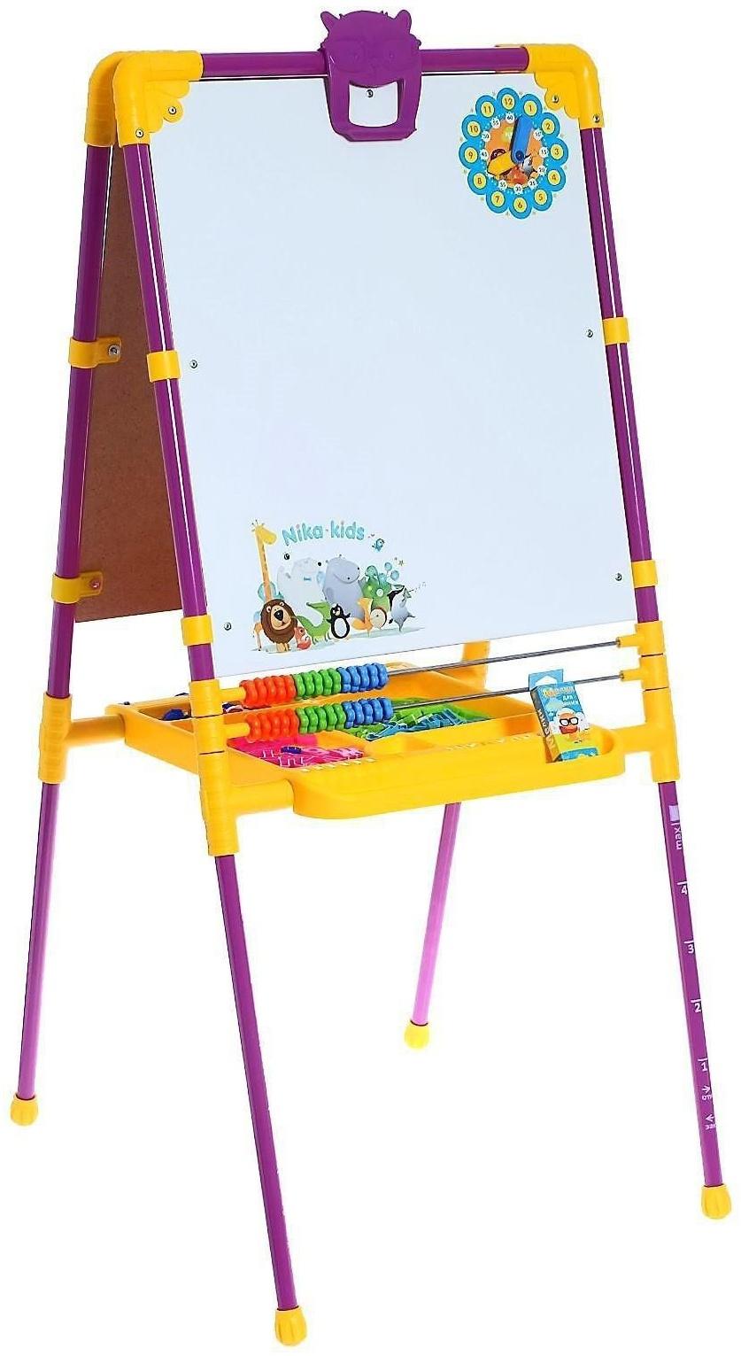 Мольберт детский, двусторонний «Растущий», регулируется по высоте, размер 755 × 516 × 70 мм, МИКС