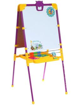 Мольберт детский, двусторонний «Растущий», регулируется по высоте, размер 755 × 516 × 70 мм, МИКС