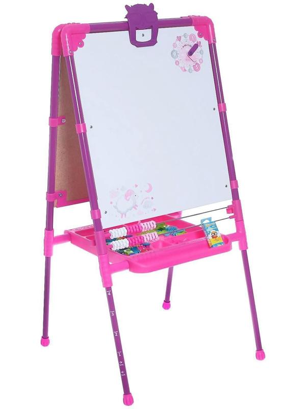 Мольберт детский, двусторонний «Растущий», регулируется по высоте, размер 755 × 516 × 70 мм, МИКС