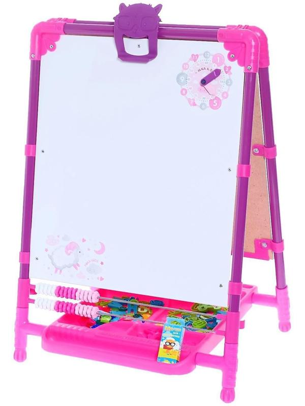 Мольберт детский, двусторонний «Растущий», регулируется по высоте, размер 755 × 516 × 70 мм, МИКС