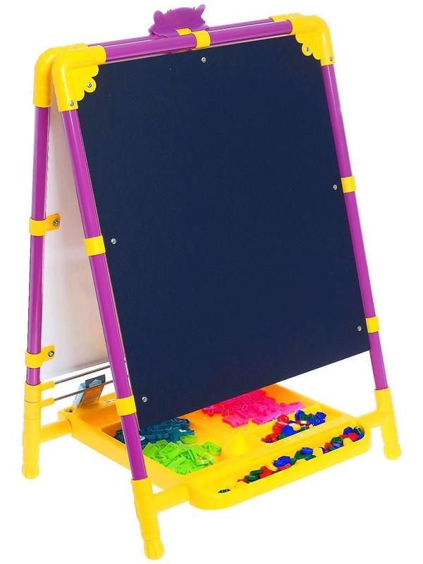 Мольберт детский, двусторонний «Растущий», регулируется по высоте, размер 755 × 516 × 70 мм, МИКС