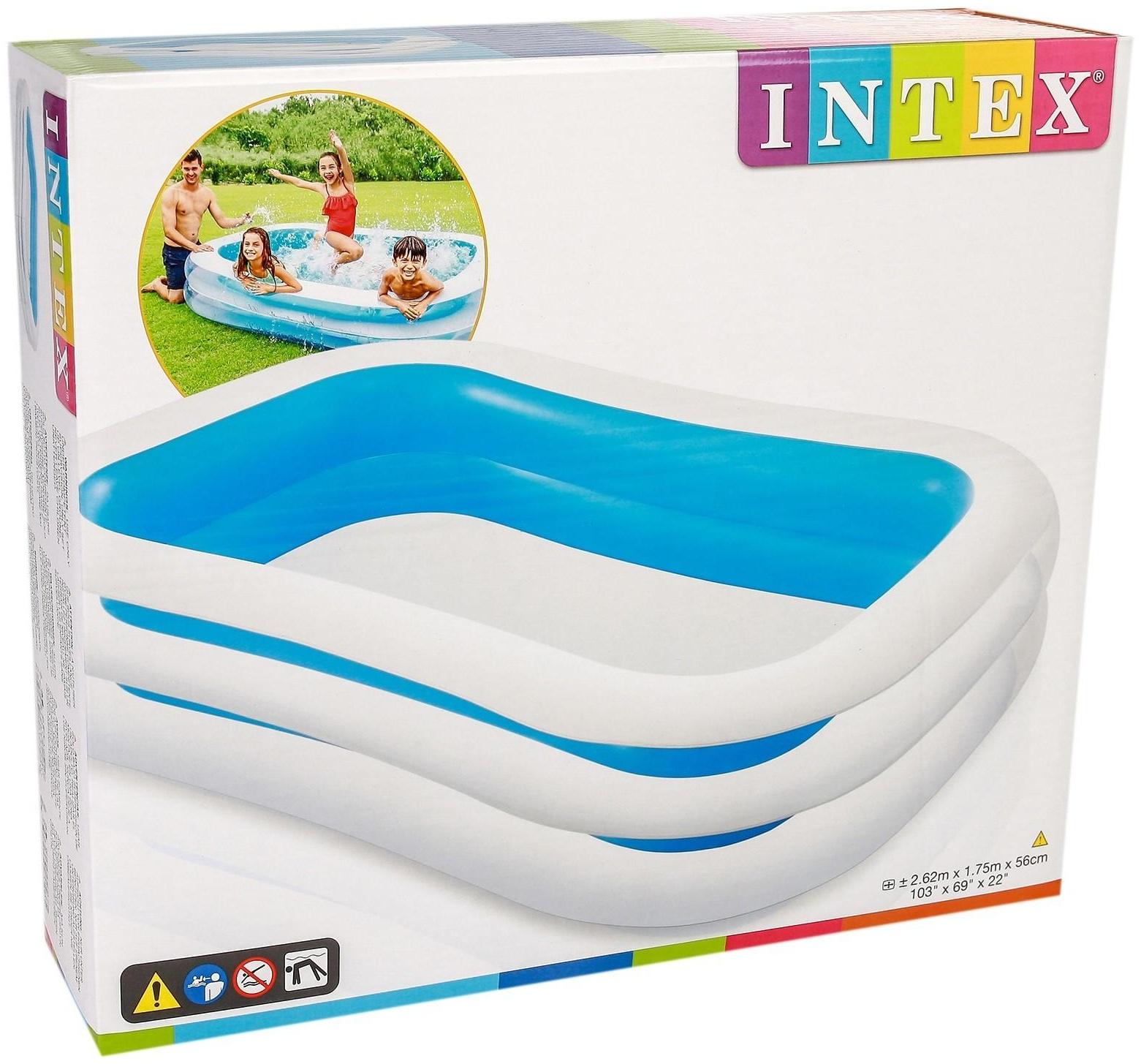 Бассейн надувной «Семейный», 262 х 175 х 56 см, от 6 лет, 56483NP INTEX