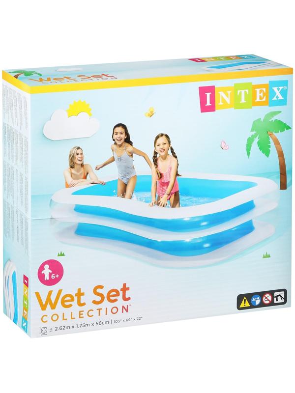 Бассейн надувной «Семейный», 262 х 175 х 56 см, от 6 лет, 56483NP INTEX