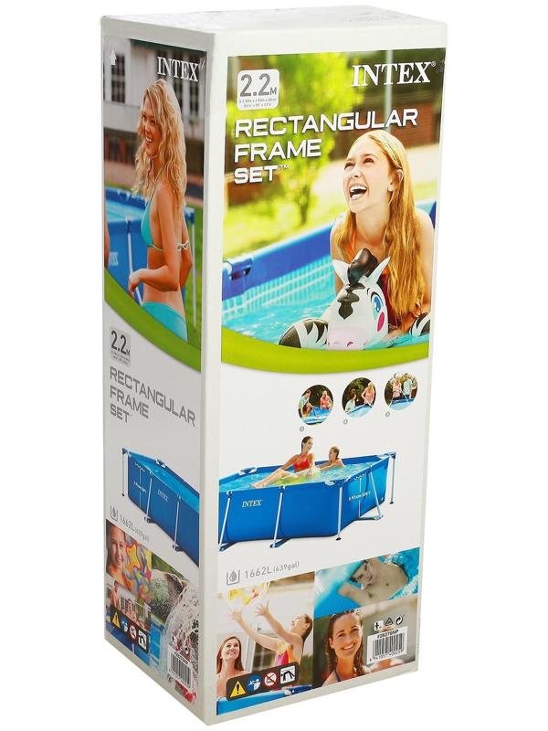 Бассейн каркасный Intex Frame Set 28270, прямоугольный, от 6 лет / 220 х 150 х 60 см.