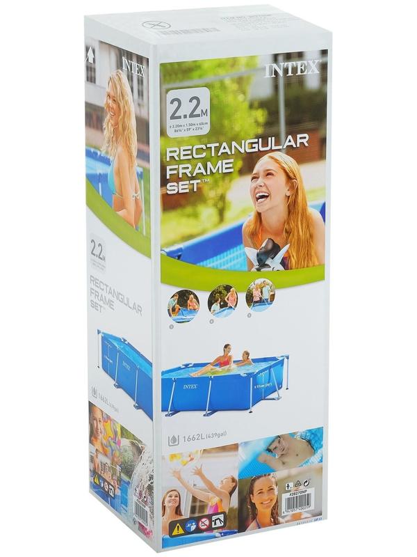 Бассейн каркасный Intex Frame Set 28270, прямоугольный, от 6 лет / 220 х 150 х 60 см.