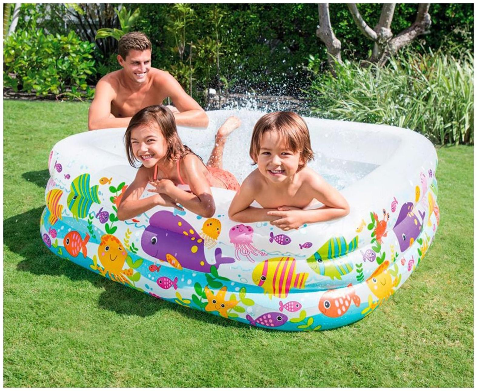Бассейн надувной «Аквариум», 159 х 159 х 50 см, от 3 лет, 57471NP INTEX