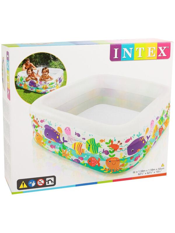 Бассейн надувной «Аквариум», 159 х 159 х 50 см, от 3 лет, 57471NP INTEX