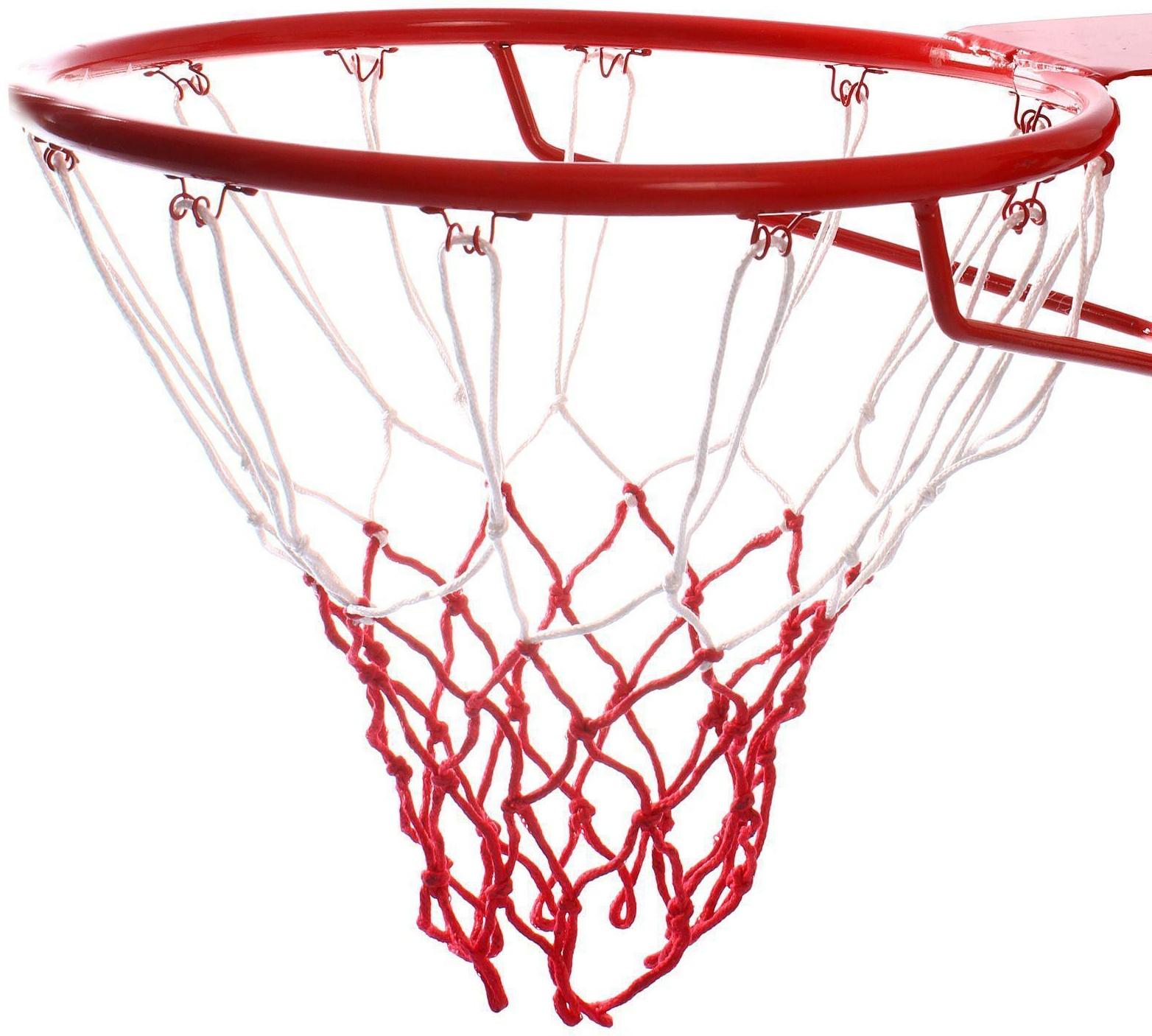 Сетка баскетбольная, двухцветная, нить 3,2 мм, (2 шт)