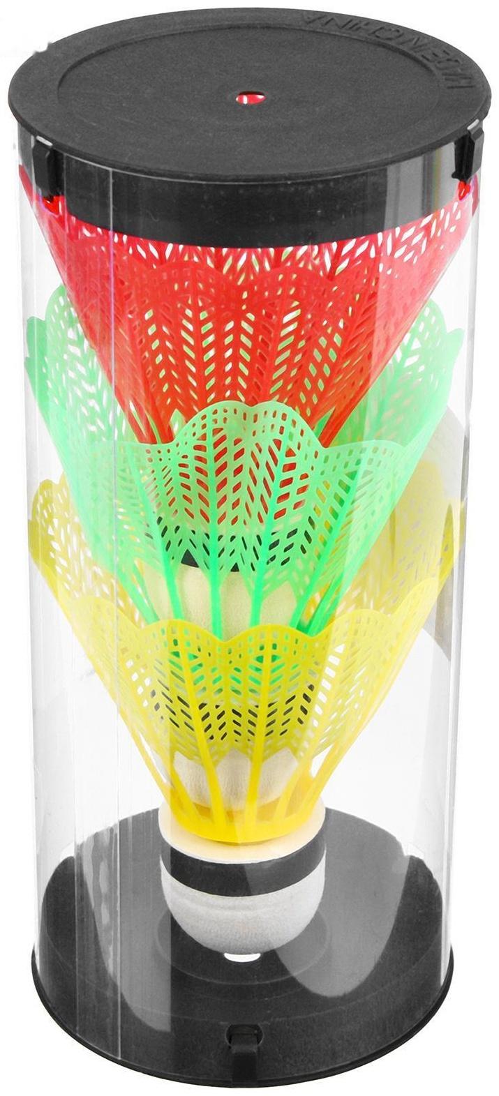 Волан пластик, наконечник пенопласт, в тубе, (набор 3 шт)