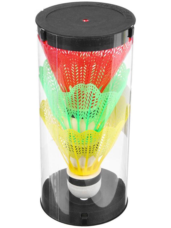 Волан пластик, наконечник пенопласт, в тубе, (набор 3 шт)