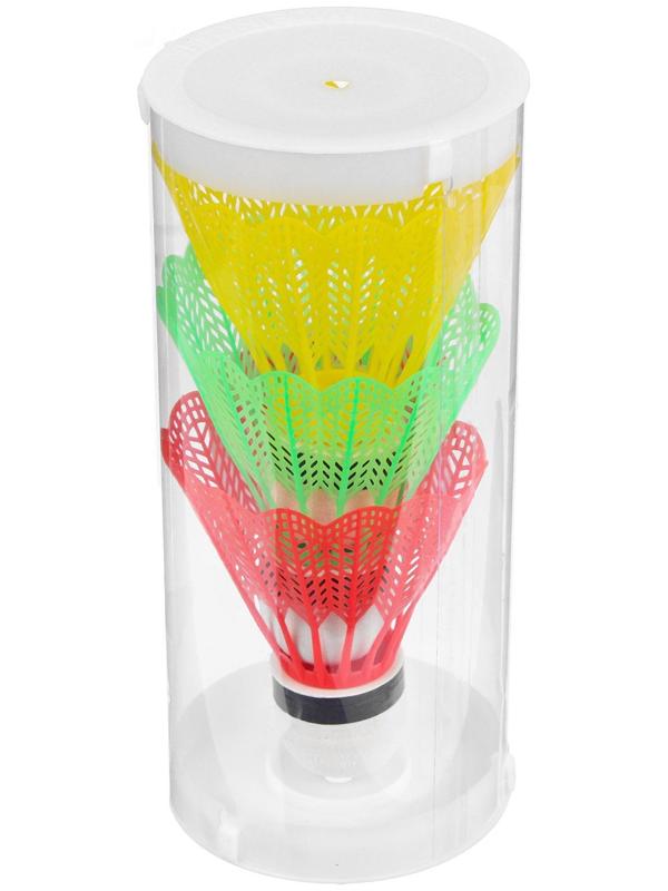 Волан пластик, наконечник пенопласт, в тубе, (набор 3 шт)