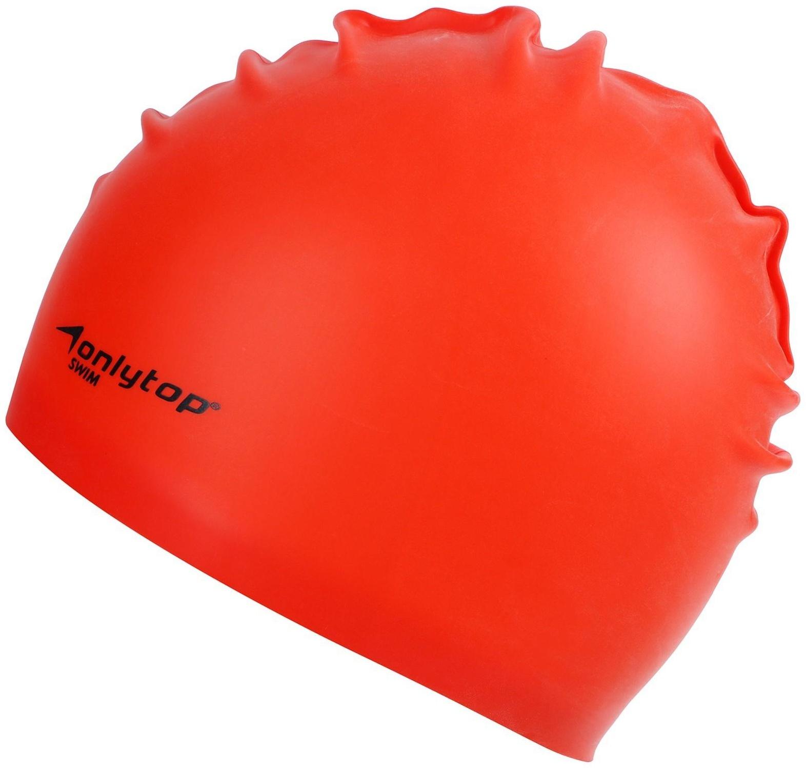 Шапочка для бассейна Onlitop, силиконовая, обхват 54-60 см, цвета микс