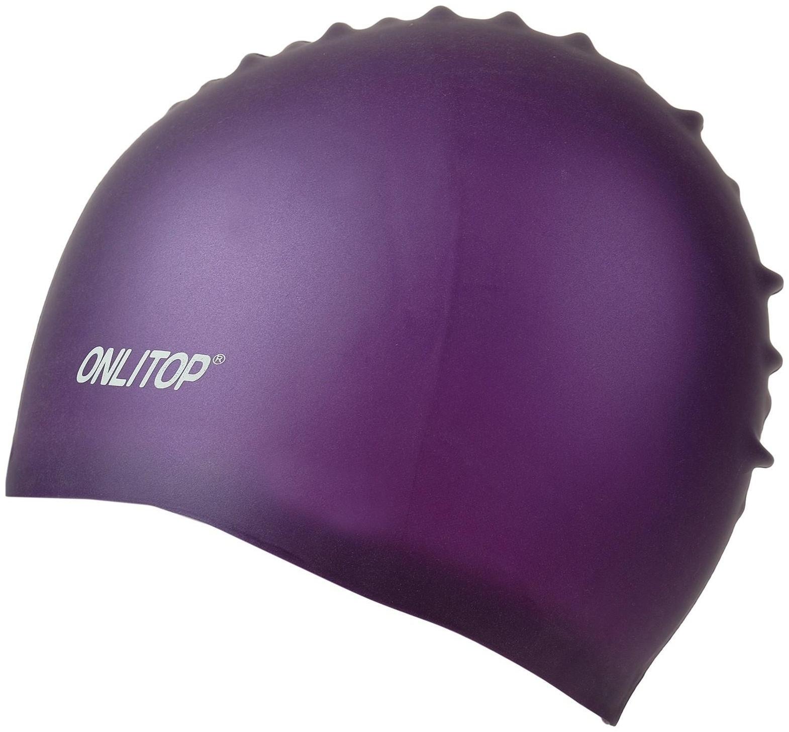 Шапочка для бассейна Onlitop, силиконовая, обхват 54-60 см, цвета микс