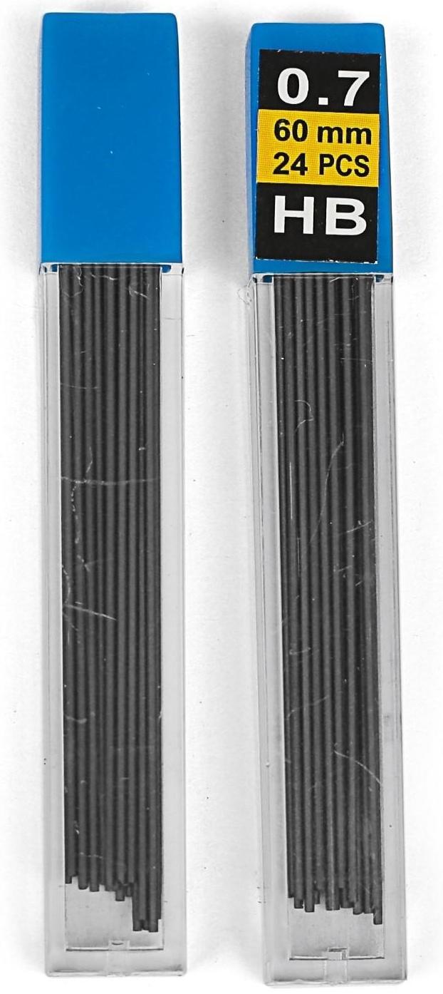 Грифели для механических карандашей НВ, 0.7 мм, 24 штуки