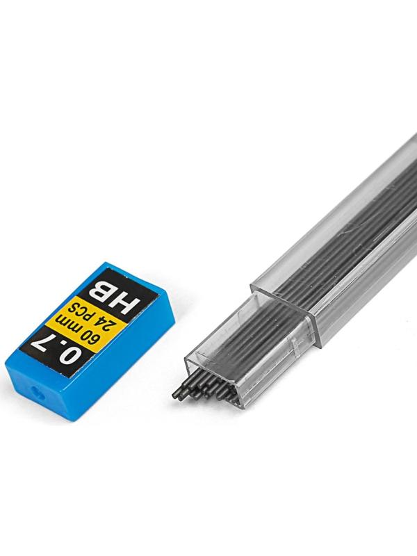 Грифели для механических карандашей НВ, 0.7 мм, 24 штуки