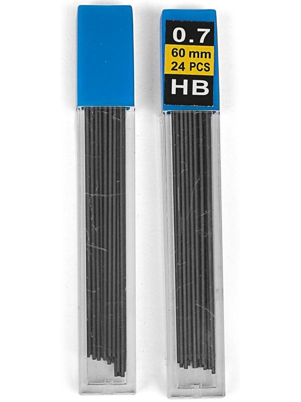 Грифели для механических карандашей НВ, 0.7 мм, 24 штуки