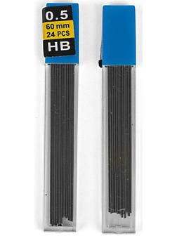 Грифели для механических карандашей НВ, 0.5 мм, 24 штуки