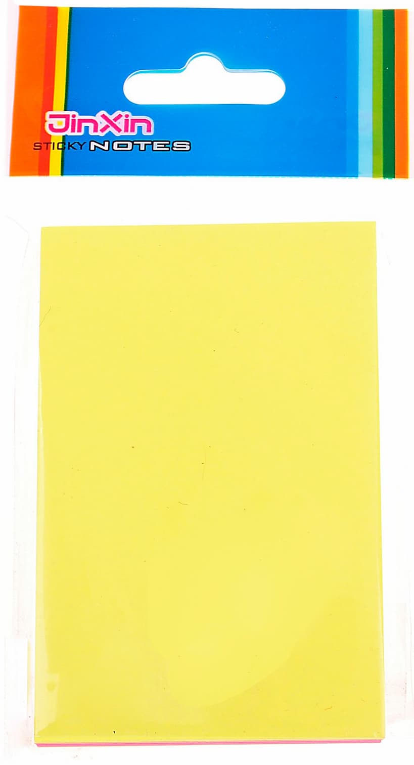 Блок с липким краем, флуоресцентный 5 цветов 7,5 х 5 см. / 100 листов