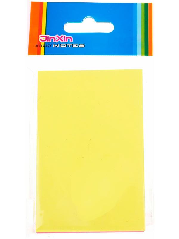 Блок с липким краем, флуоресцентный 5 цветов 7,5 х 5 см. / 100 листов