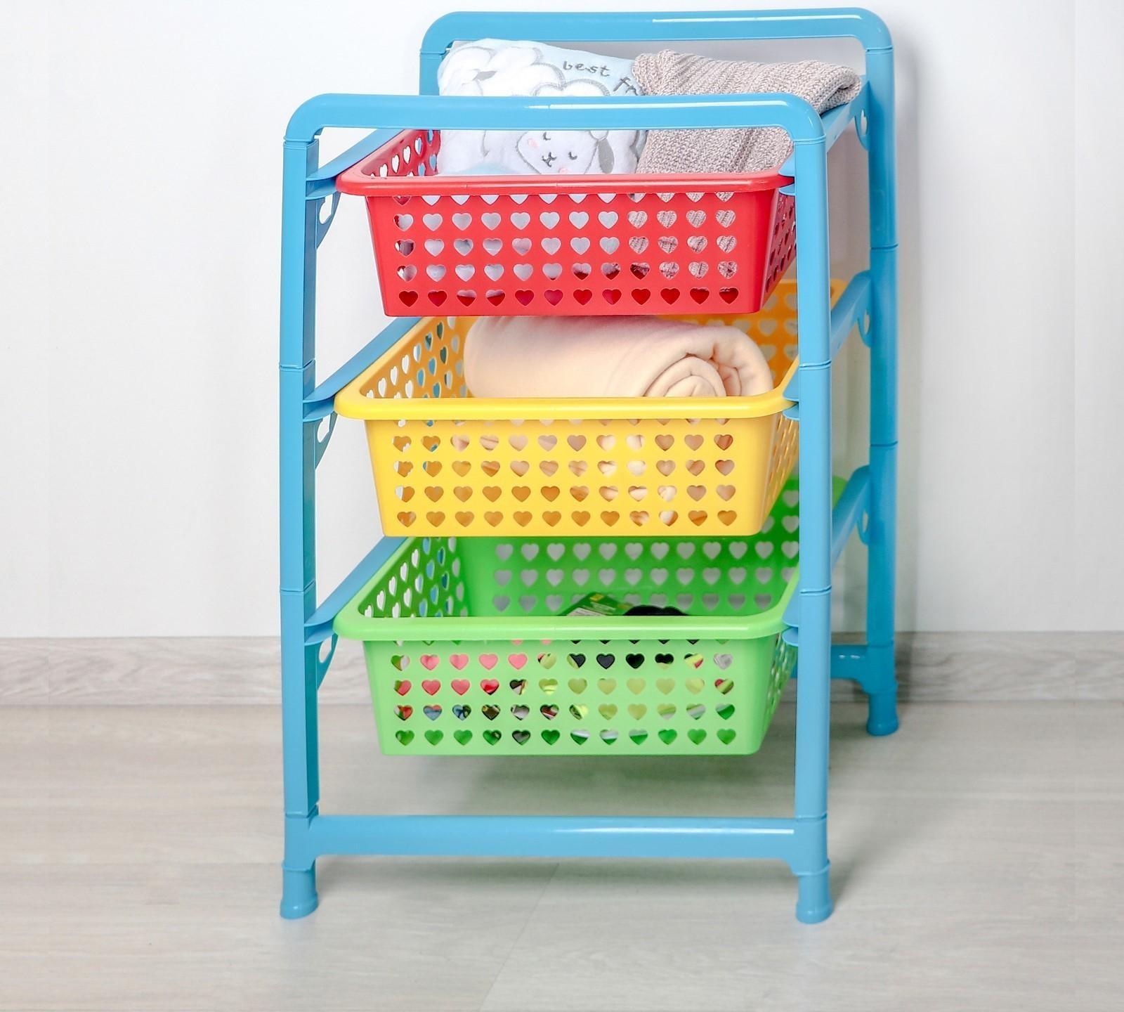 Этажерка для игрушек 3-х секционная «Радуга»