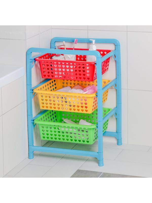 Этажерка для игрушек 3-х секционная «Радуга»