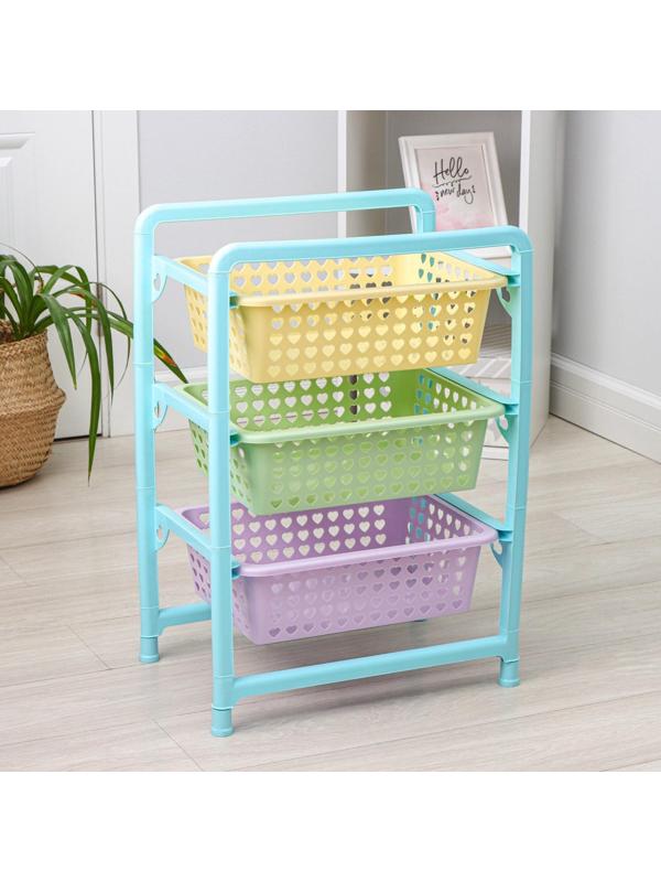 Этажерка для игрушек 3-х секционная «Радуга»