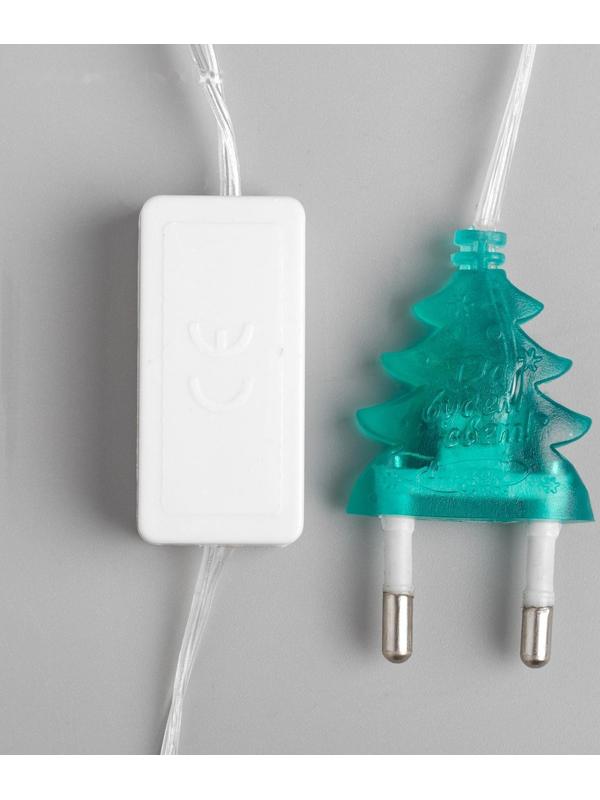 Гирлянда «Нить» 5 м с насадками «Колокольчики», IP20, прозрачная нить, 20 LED, свечение мульти (RG/RB), мигание, 220 В