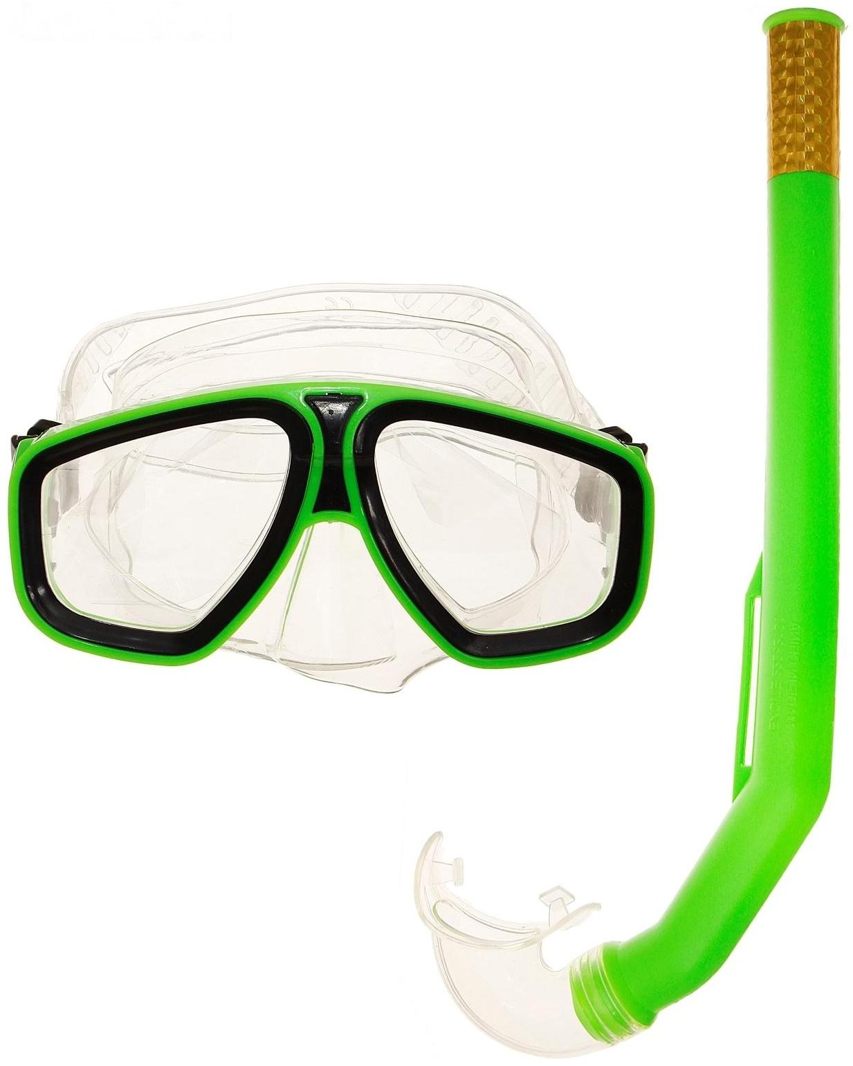 Набор для подводного плавания: маска+трубка, в пакете, цвета микс
