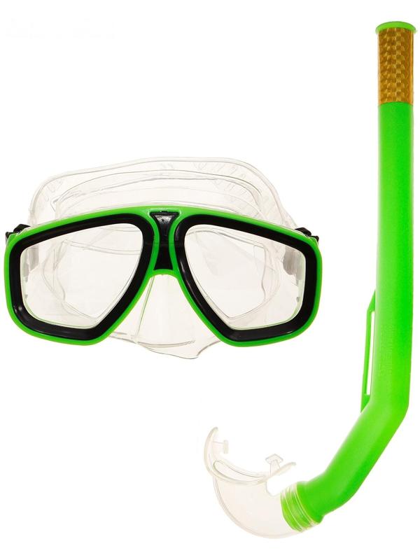 Набор для подводного плавания: маска+трубка, в пакете, цвета микс