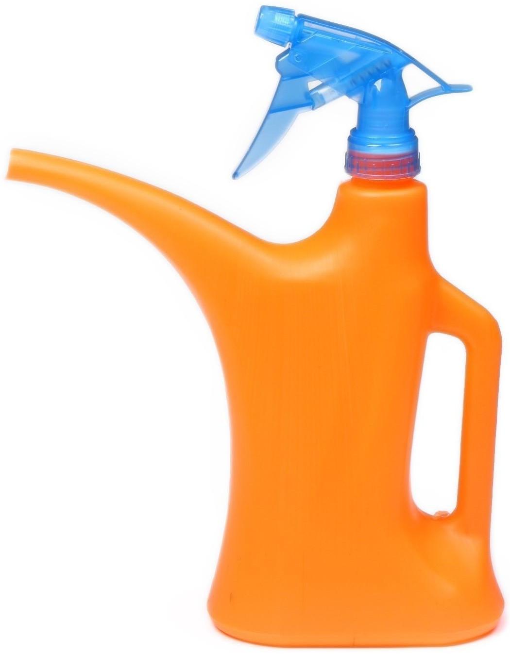 Лейка, 1 л, с распылителем, цвет МИКС