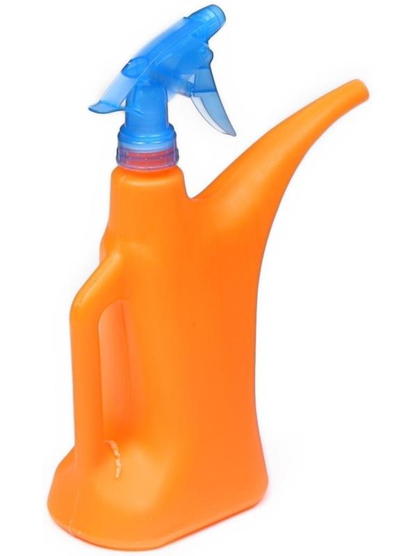 Лейка, 1 л, с распылителем, цвет МИКС