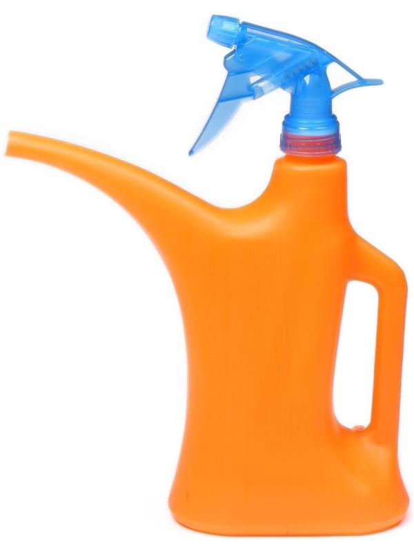 Лейка, 1 л, с распылителем, цвет МИКС