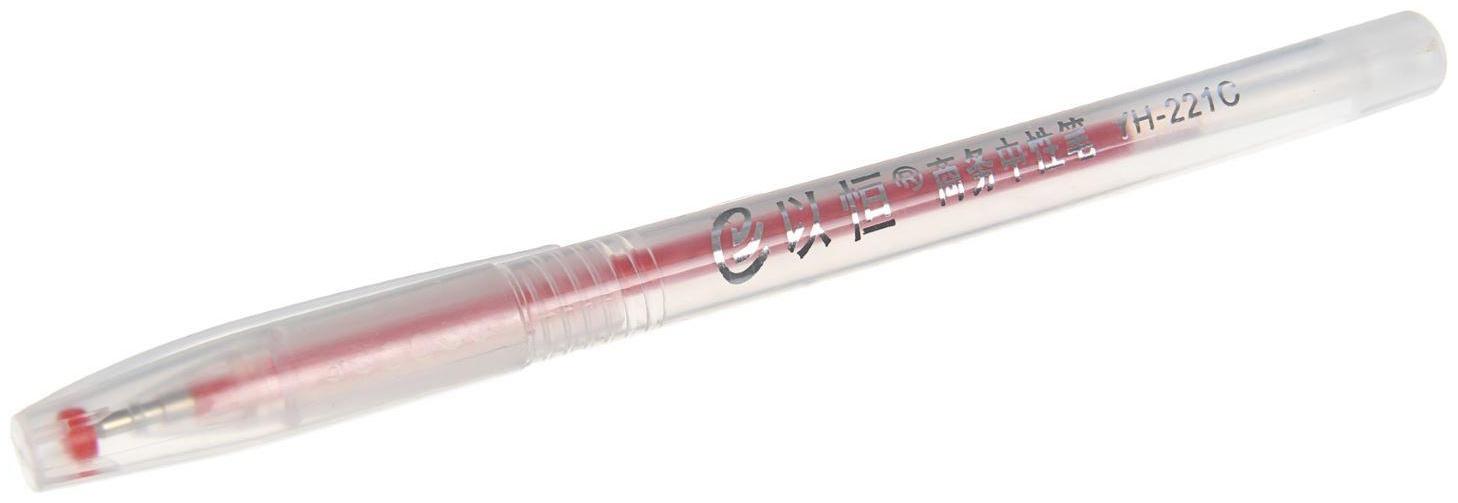 Ручка гелевая, 0.5 мм, красный, тонированный корпус