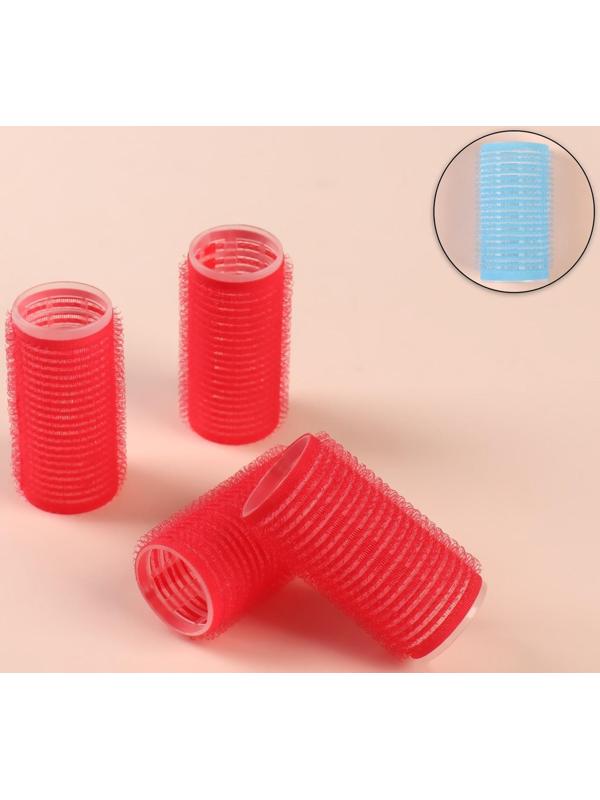 Бигуди «Липучка», d = 2,6 см, 6 см, 4 шт, цвет МИКС