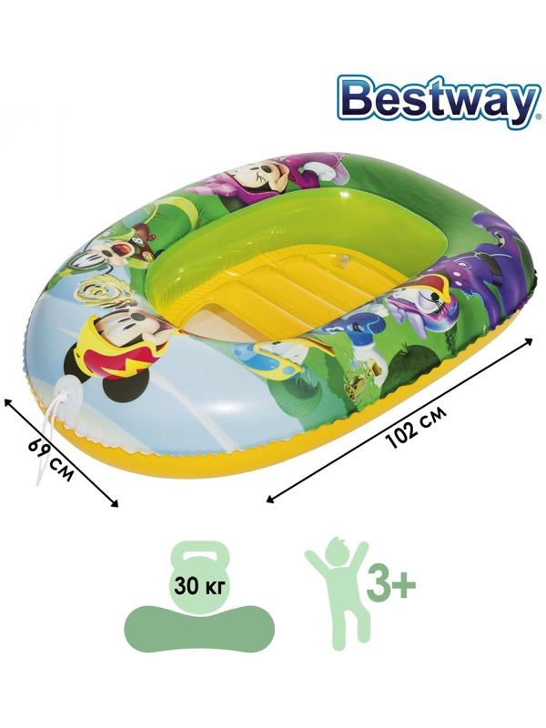 Лодочка надувная «Микки Маус», 102 х 69 см, от 3-6 лет, 91003 Bestway